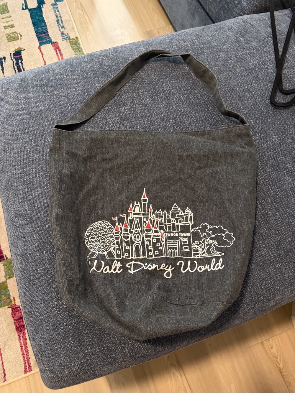 Walt Disney World Black Shoulder Bag with Park Skylines